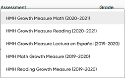 Select an assessment list