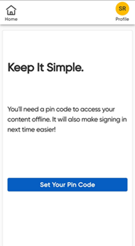 Set up pin code prompt